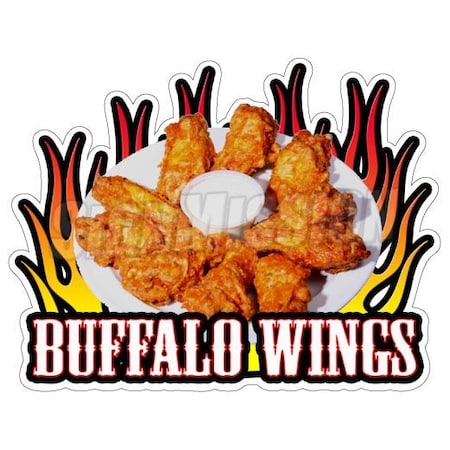Signmission Safety Sign, 1.5 in Height, Vinyl, 8 in Length, Buffalo Wings D-DC-8-Buffalo Wings
